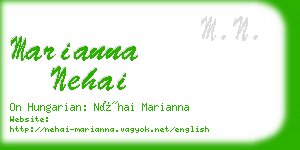 marianna nehai business card